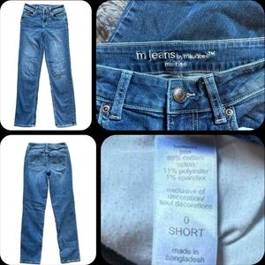 SIZE 0 MAURICES Jeans Short Blue Fivepocket Belt Loops Stretch Casual Denim